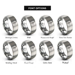 font options for inside engraving on silver tenor saxophone rings