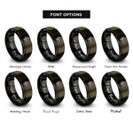 font options for inside engraving on gunmetal & black tent ladder rings