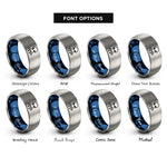 font options for inside engraving on blue & grey tentacled alien rings