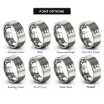 font options for inside engraving on grey tentacled alien rings