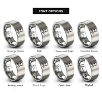 font options for inside engraving on grey tentacled alien rings