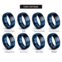 font options for inside engraving on blue test tube rack rings