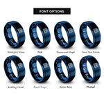 font options for inside engraving on blue test tube rack rings