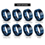 font options for inside engraving on blue test tube rack rings