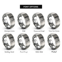 font options for inside engraving on gray test tube rack rings