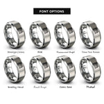 font options for inside engraving on gray test tube rack rings