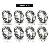 font options for inside engraving on gray test tube rack rings