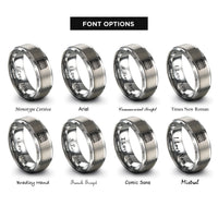 font options for inside engraving on gray test tube rack rings