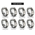 font options for inside engraving on grey test tube rack rings