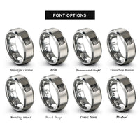 font options for inside engraving on grey test tube rack rings