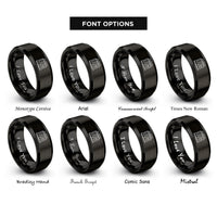 font options for inside engraving on black test tubes rack rings