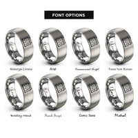 font options for inside engraving on grey test tubes rack rings