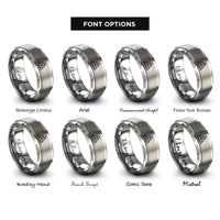 font options for inside engraving on gray tetractys of pythagoras rings
