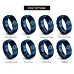 font options for inside engraving on blue texas rings