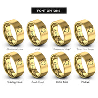 font options for inside engraving on gold texas rings