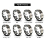 font options for inside engraving on gray texas rings