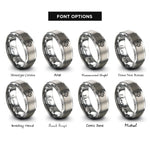 font options for inside engraving on silver texas rings