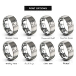 font options for inside engraving on gray texas state rings