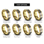 font options for inside engraving on gold & silver thailand map rings