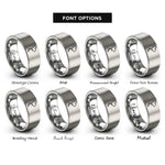 font options for inside engraving on gray thailand map rings