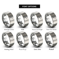font options for inside engraving on gray thailand map rings