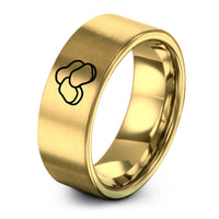 rings for men presents – gold tungsten chicken nuggets ring