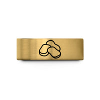 engraved ring with message – gold tungsten chicken nuggets wedding band