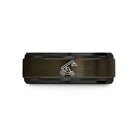 thank you present for him – gunmetal & black tungsten reach stacker wedding band
