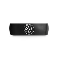 personalized thanks presents – black tungsten star cluster wedding band