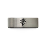 personalized thank you presents – gold & gray tungsten bird of paradise wedding band