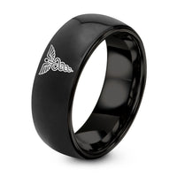 thank You Gift Set – black tungsten caduceus ring
