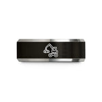 appreciation present ideas – black & grey tungsten log loader wedding band