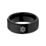 best friend present ideas – black tungsten axle hub wedding band