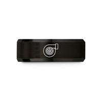 friendship appreciation presents – black tungsten turbocharger wedding band