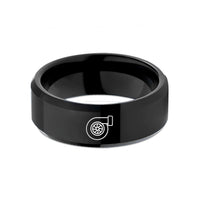 unique friendship presents – black tungsten turbocharger wedding band