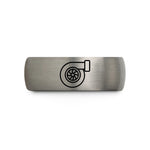 friendship appreciation presents – gray tungsten turbocharger wedding band