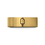 engraved rings for her – gold tungsten popsicle wedding band