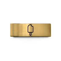 engraved rings for her – gold tungsten popsicle wedding band