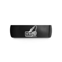 custom laser engrave ring – black tungsten soldering station wedding band