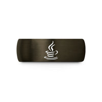personalized present for sister – gunmetal & black tungsten java wedding band