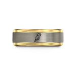 special present ideas women – black & gold & gray tungsten parrot wedding band