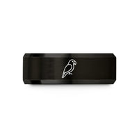 best presents for sisters – black tungsten parrot wedding band