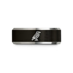 sister appreciation presents – black & gray tungsten raven key wedding band
