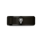 wedding rings for her – black tungsten pozidriv wedding band