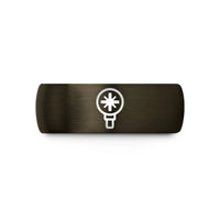 engraved bands for couples – gunmetal & black tungsten pozidriv wedding band