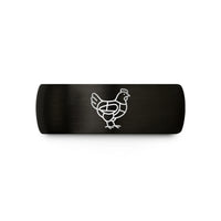 customized appreciation tokens – black & rose gold tungsten chicken cuts diagram wedding band
