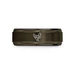 customized appreciation tokens – gunmetal & rose gold tungsten chicken cuts diagram wedding band