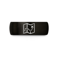 personalized appreciation presents – black tungsten marked route wedding band