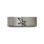 personalized thank you presents – black & blue & silver tungsten seagulls flight wedding band
