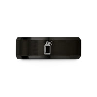 gratitude keepsakes for partners – black tungsten spray adhesive can wedding band
